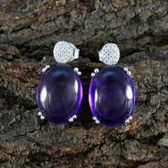 Fernanda Purple Stud Earrings Online for Everyday Wear
