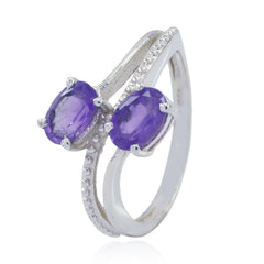 Alice Purple Toi Et Moi Ring with Dual Gemstones