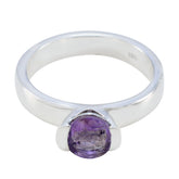 Genesis Glamorous Purple Solitaire Ring Amethyst Purple