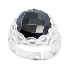 Putri Filigree Black Solitaire Ring Black Onyx Black
