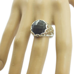 Putri Filigree Black Solitaire Ring