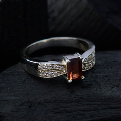 Giulia Red Gemstone Halo Ring with Sparkling Accents