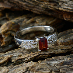 Giulia Red Gemstone Halo Ring with Sparkling Accents