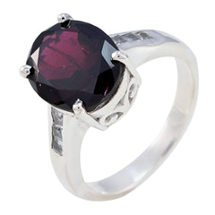Lorena Red Gemstone Halo Ring with Silver Band