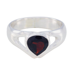 Alejandra Red Gemstone Solitaire Ring in Sterling Silver