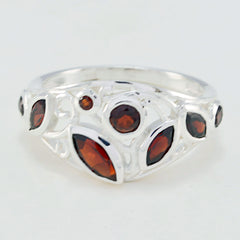 Ines sterling silver filigree ring with marquise and round red gemstones red gemstone statement ring for elegant wear