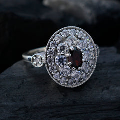 Angel Red Halo Ring with Sparkling Gemstones