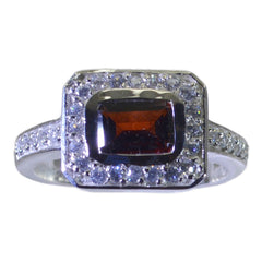 Scarlett Red Halo Ring for Women with Gemstone Accent