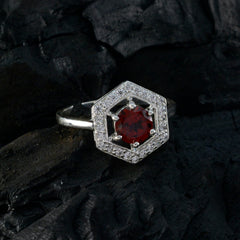 Aiko Red Halo Ring for Women with Crystal Accent