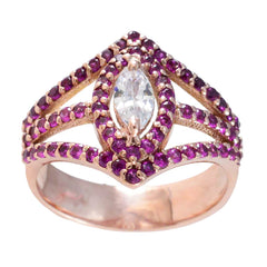 Elena Red Halo Ring for Women with Gemstone Glow