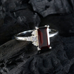 Natalie Red Halo Ring for Women with Gemstone Accent