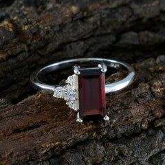 Natalie Red Halo Ring for Women with Gemstone Accent