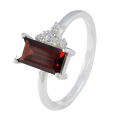 Natalie Red Halo Ring for Women with Gemstone Accent