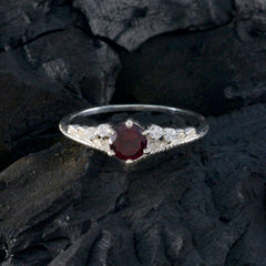 Isla Red Halo Ring for Women with Gemstone Accent