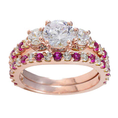 Carla Red Halo Ring for Women with Sparkling Stones