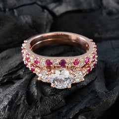 Carla Red Halo Ring for Women with Sparkling Stones