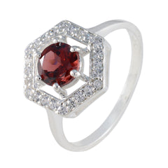 Aiko Red Halo Ring for Women with Crystal Accent