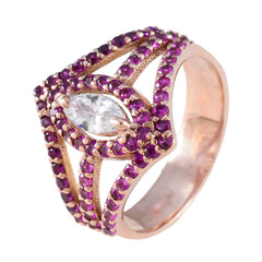 Elena Red Halo Ring for Women with Gemstone Glow