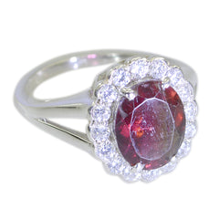 Gabriela Red Halo Ring for Women with Gemstone Glow