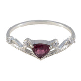 Nisa Elegant Red Halo Ring for Women with Gemstone Garnet Red