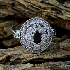 Angel Red Halo Ring with Sparkling Gemstones