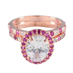 Alejandra Red Halo Ring with Sparkling Gemstones Ruby CZ Red