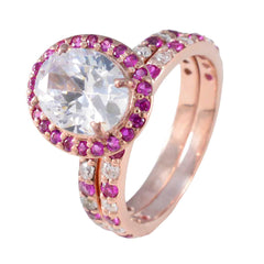 Alejandra Red Halo Ring with Sparkling Gemstones
