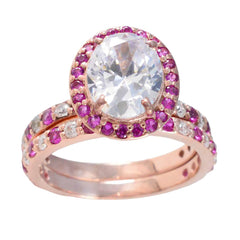 Alejandra Red Halo Ring with Sparkling Gemstones