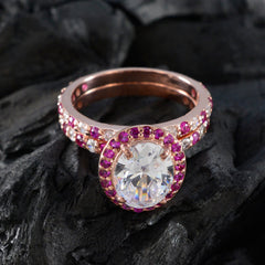 Alejandra Red Halo Ring with Sparkling Gemstones