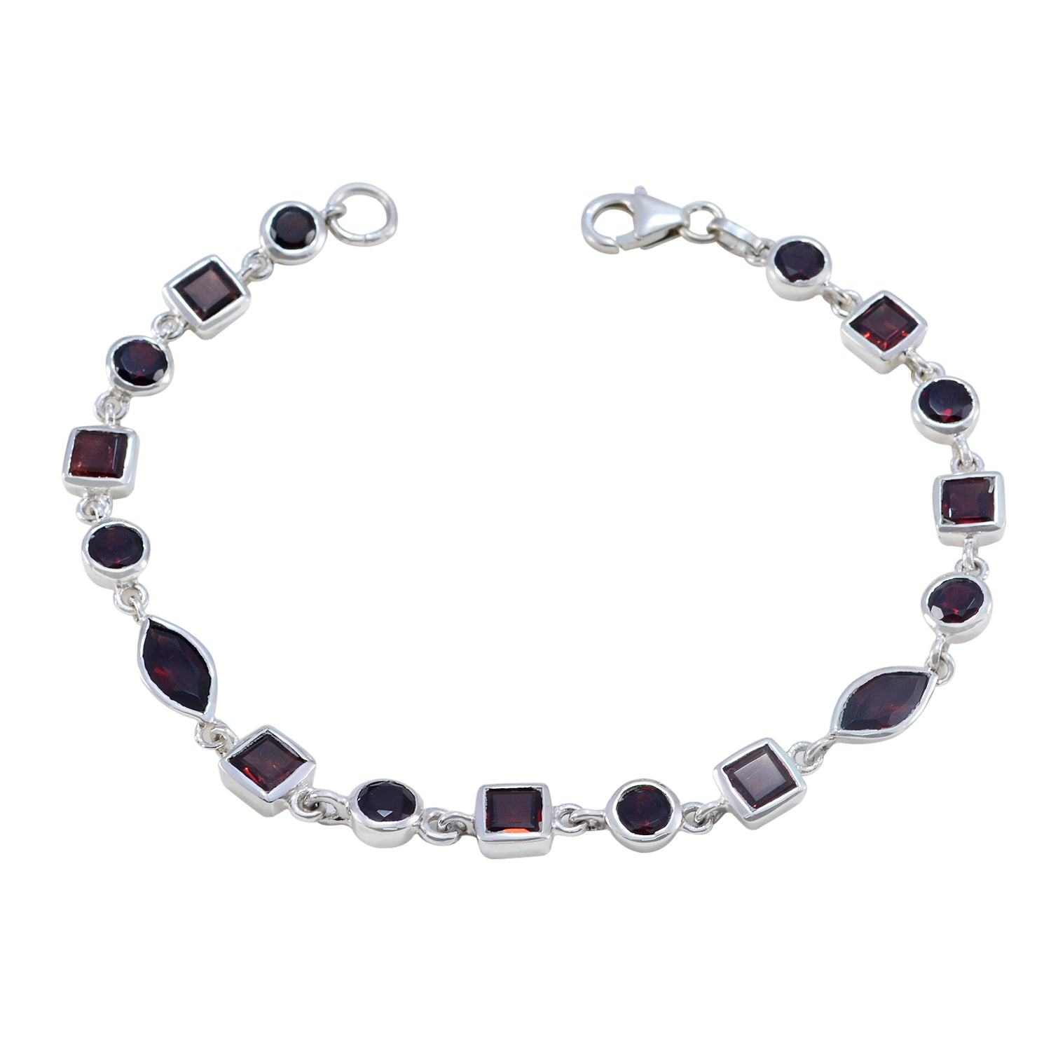 Mathilde Red Links Featherlight Bracelet for Stylish Elegance Garnet Red
