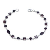 Mathilde Red Links Featherlight Bracelet for Stylish Elegance Garnet Red