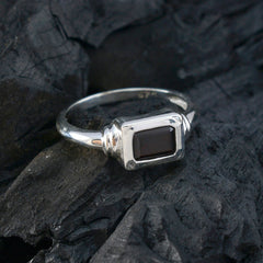 Naomi Red Solitaire Gemstone Ring in Sterling Silver