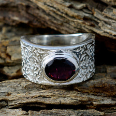 Zoe Red Solitaire Ring Art Deco - Stunning Gemstone Design