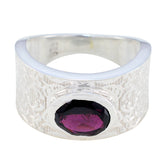 Zoe Red Solitaire Ring Art Deco - Stunning Gemstone Design Garnet Red