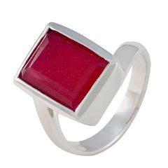 Anna Contemporary Red Solitaire Ring