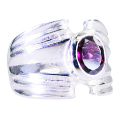 Maya Red Solitaire Ring Sterling Silver Gemstone