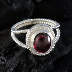 Isabella Rope-Wire Red Solitaire Ring