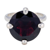 Ida Red Solitaire Ring with Elegant Gemstone Design Garnet Red