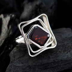 Giulia Red Solitaire Ring for Women with Unique Design