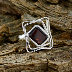 Giulia Red Solitaire Ring for Women with Unique Design