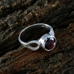 Victoria Red Solitaire Ring for Women with Gemstone