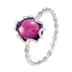 Agnes Red Solitaire Ring for Women with Twisted Band