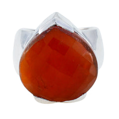 Tereza Red Solitaire Ring with Bold Gemstone Design