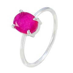 Olivia Red Solitaire Ring India with Elegant Gemstone