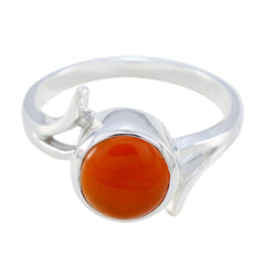 Anna Red Solitaire Ring India with Elegant Silver Band Red Onyx Red