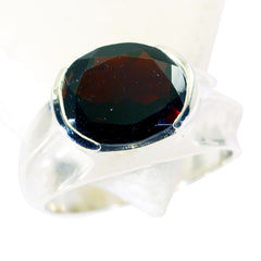 Angel Red Solitaire Ring Sterling Silver Gemstone Garnet Red