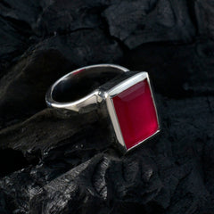 Anna Contemporary Red Solitaire Ring
