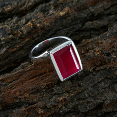 Anna Contemporary Red Solitaire Ring
