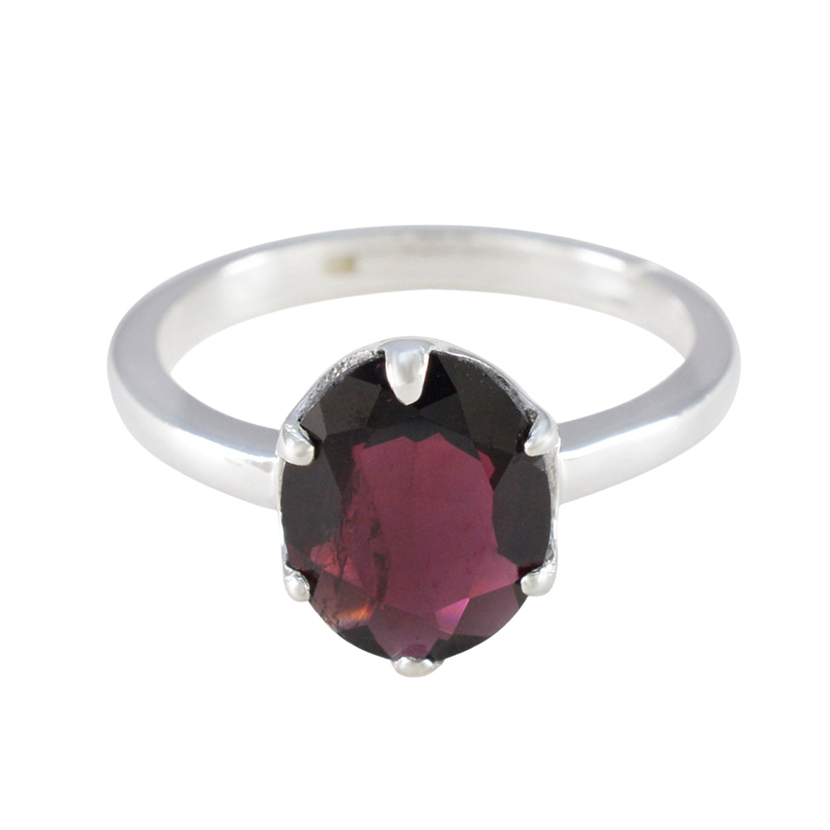 Nari Sophisticated Red Solitaire Ring Garnet Red