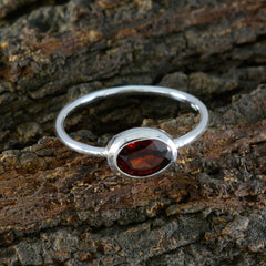 Isla Red Solitaire Ring with Elegant Gemstone